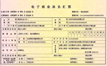 天津承兑汇票贴现票据的特征介绍